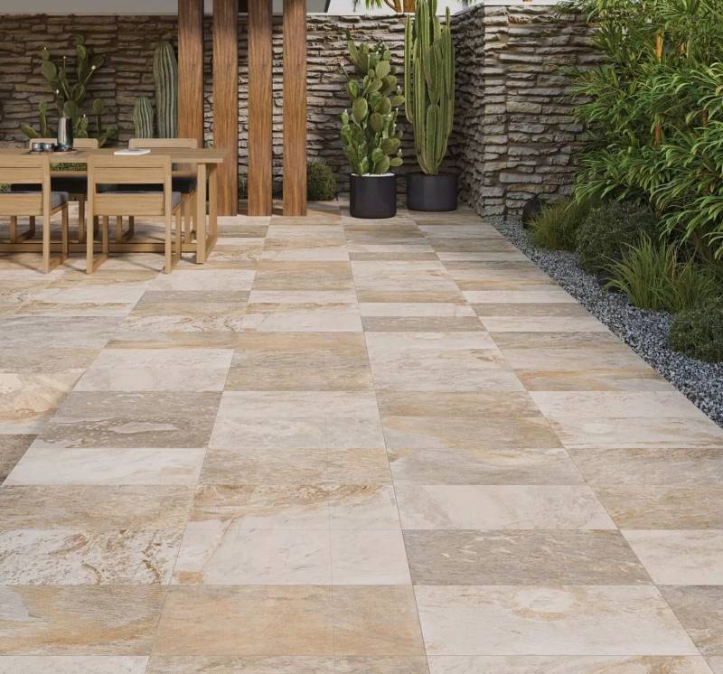 Carrelage Bali Sand 30x60: L'Exotisme de la pierre naturelle pour votre piscine