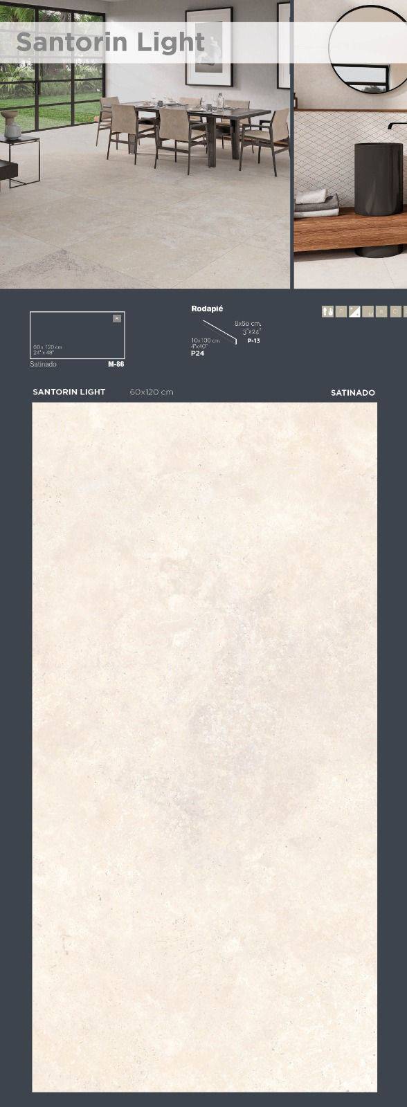 Carrelage Santorin Light 60x120 – Grès cérame satiné, style pierre naturelle