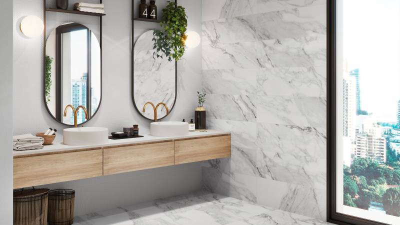 carrelage en marbre pas cher pour salle de bain