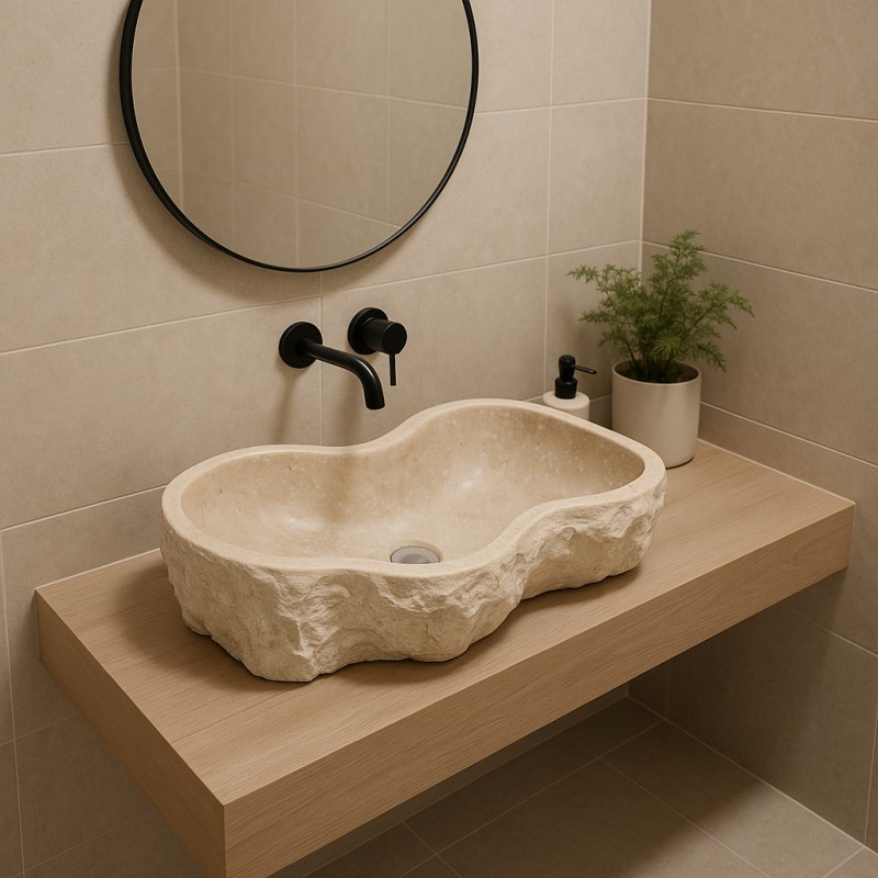 vasque en travertin pas cher livraison toute la France