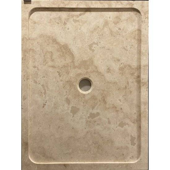 BAC A DOUCHE EN PIERRE NATURELLE DE TRAVERTIN POUR SALLE DE BAIN MONTPELLIER